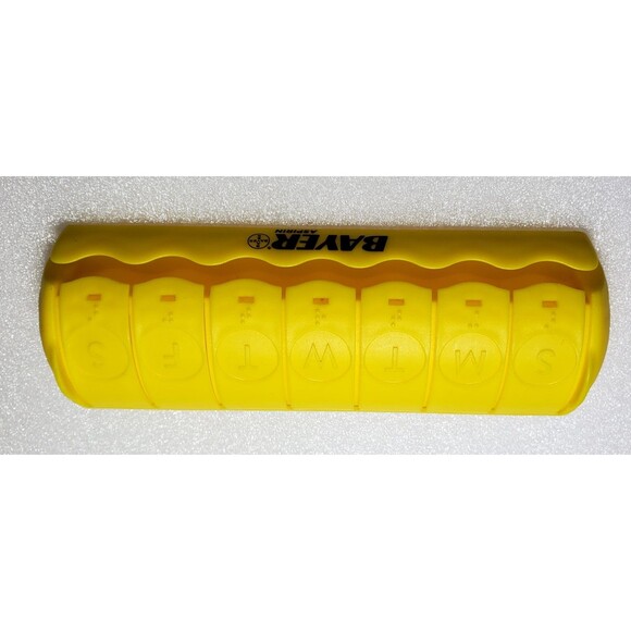 Bayer Aspirin Branded 7 Day Easy Open Pill Organizer with Braille - Picture 2 of 9